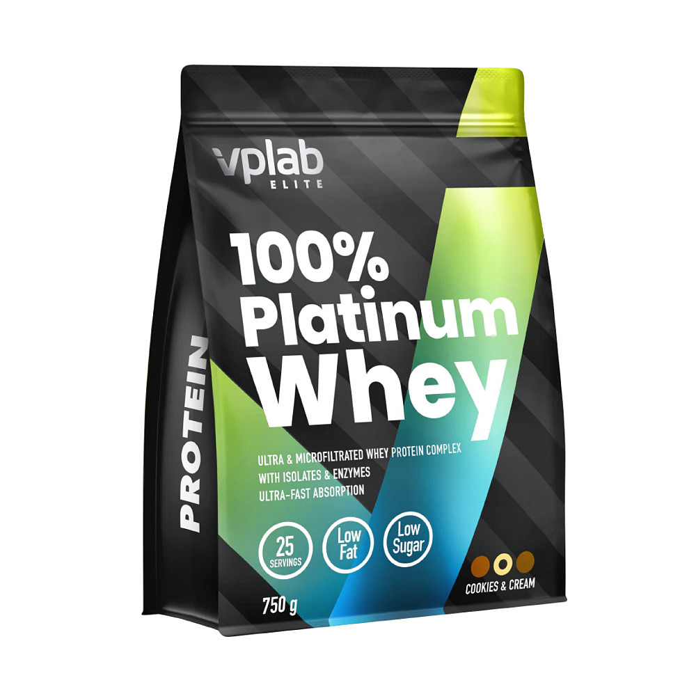 Протеїн VPLab 100% Platinum Whey - 750g (Cookies Cream) Луцьк - фото 1