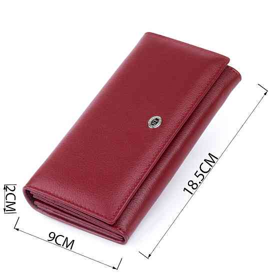 Гаманець на магнітах з клапаном жіночий ST Leather 19244 Бордовий Київ