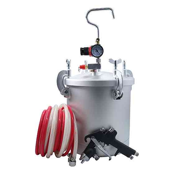 Фарбопульт пневматичний HP з баком для фарби 10л, довжина шлангів 5 м, форсунка 1,8 мм PT-8-AIRKRAFT-1.8 Одеса