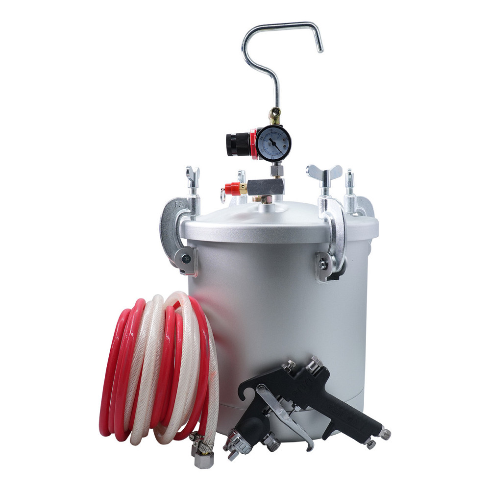 Фарбопульт пневматичний HP з баком для фарби 10л, довжина шлангів 5 м, форсунка 1,8 мм PT-8-AIRKRAFT-1.8 Одеса - фото 1