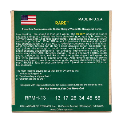 Струны для гитары DR Strings RARE Acoustic Phosphor Bronze - Medium (13-56) (RPMH-13) Винница - изображение 3
