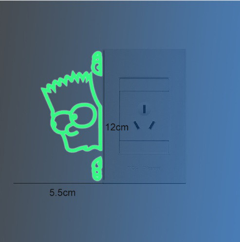 Фосфорная наклейка Симпсоны 6 на 9 см салатовый Киев - изображение 4