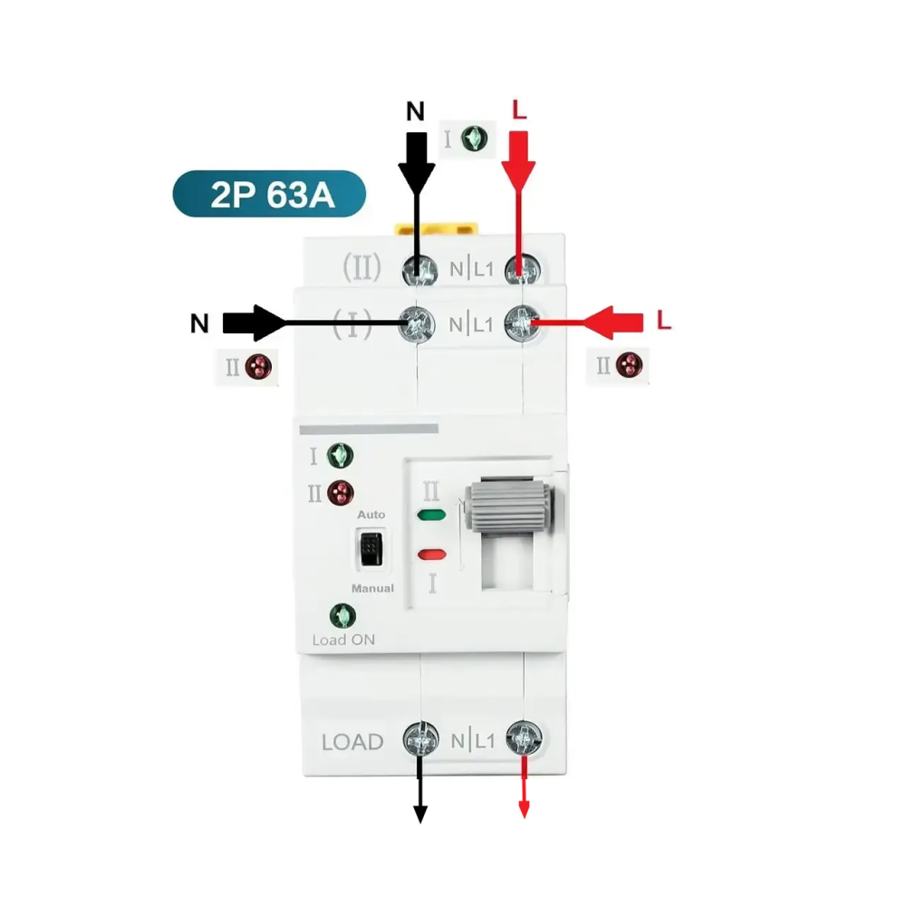 Автомат введення резерву АВР GEYA G2R-63 63A однофазний на Din-рейку + Din-рейка Вінниця - фото 4