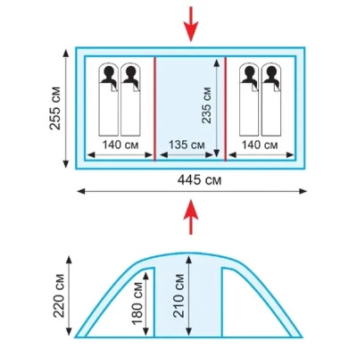 Намет Tramp Eagle 4 V2 Green (TRT-086) Вінниця - фото 3