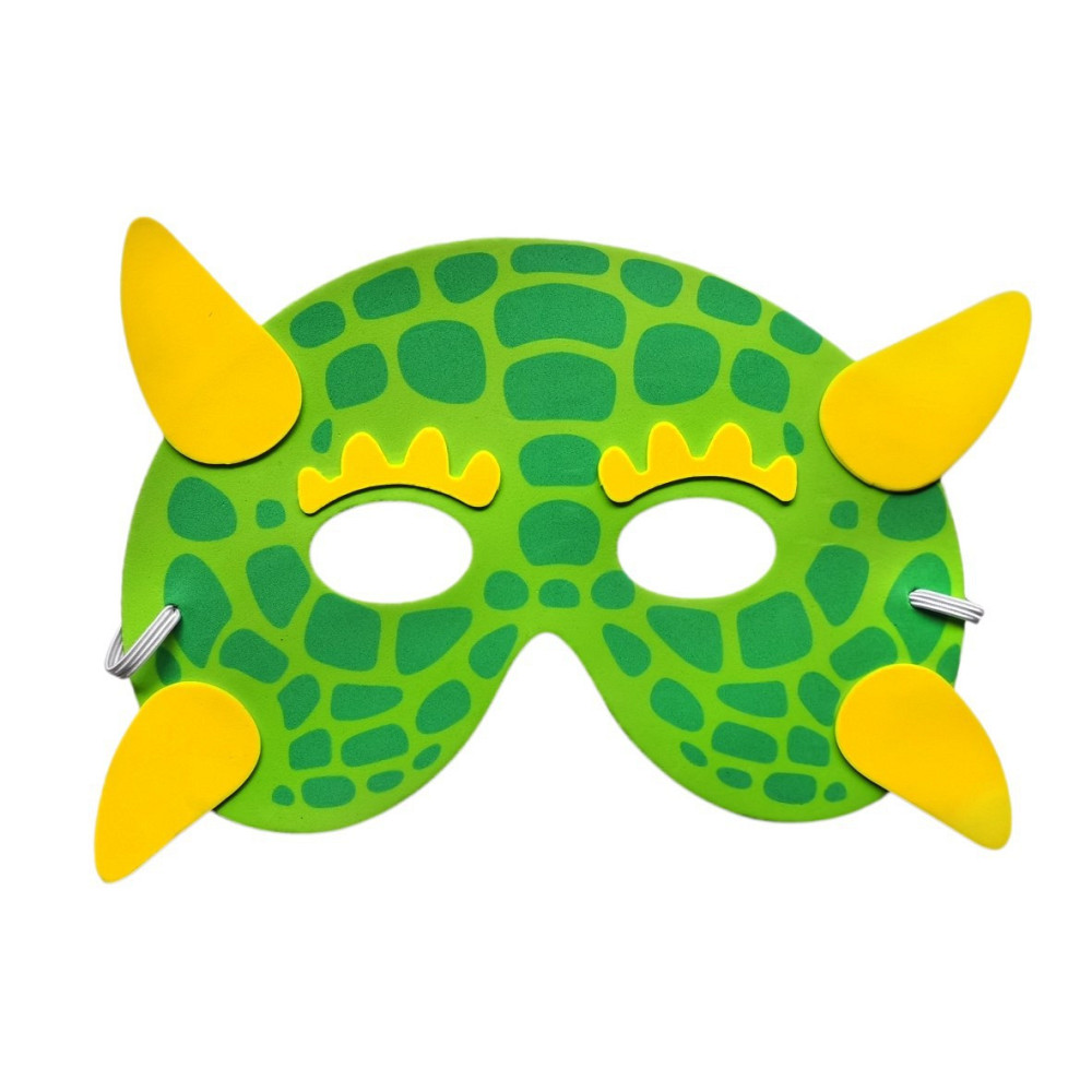Детская маска Динозавр праздничная one size зелено-желтый Киев - изображение 1