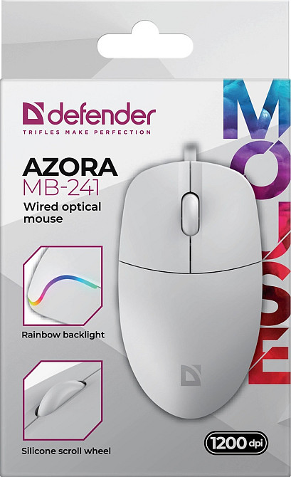 Миша Defender Azora MB-241 White (52242) (7125992) Київ - фото 5