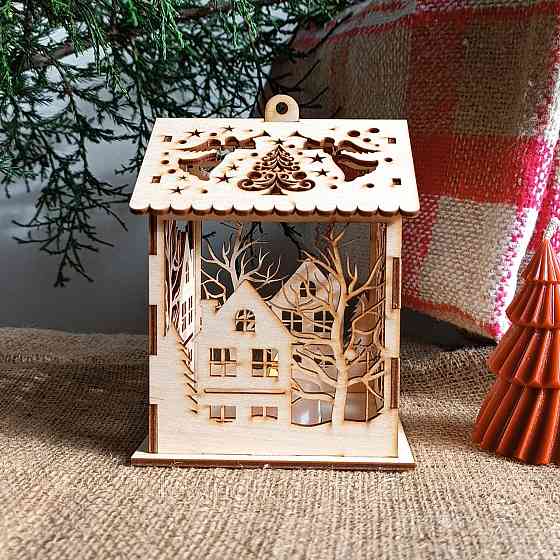 Новорічний ліхтарик для святкового декору 14 см Ірпінь