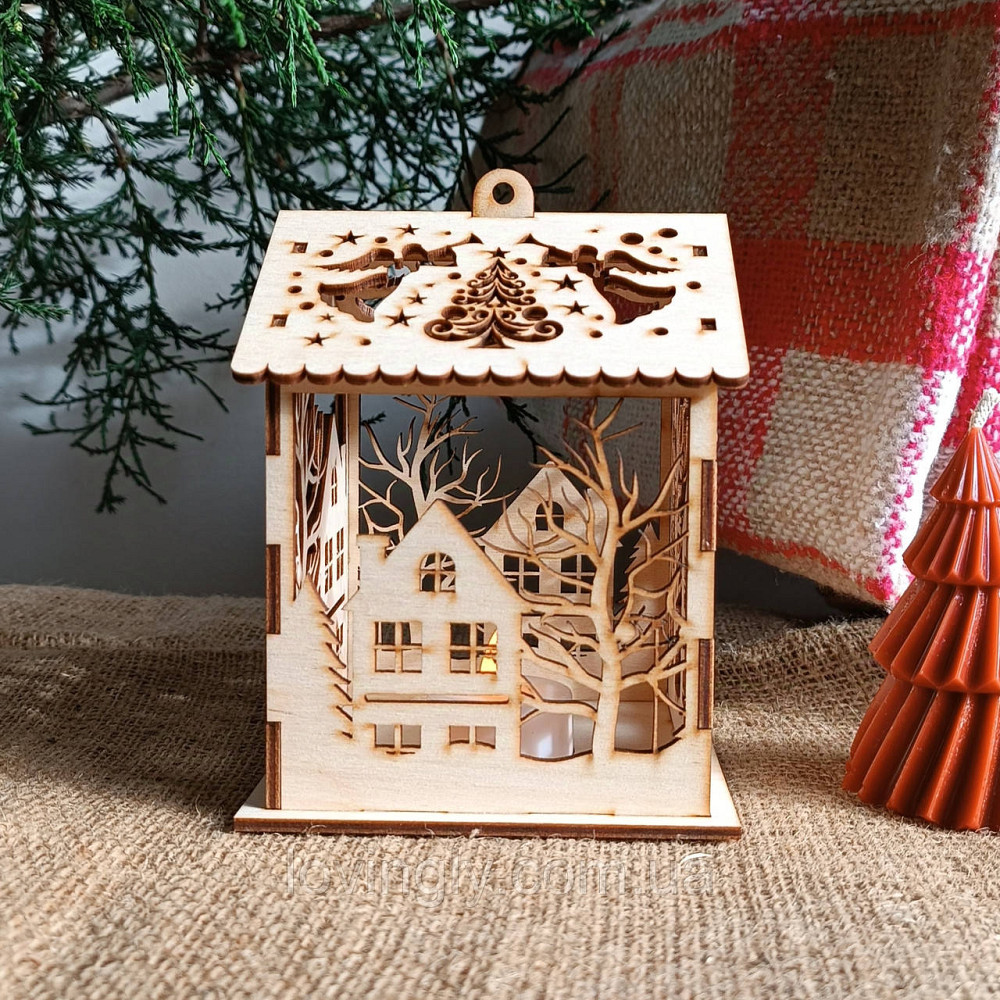 Новогодний фонарик для праздничного декора 14см Ирпень - изображение 3