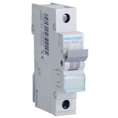 Автоматический выключатель Hager 1-п. C 50A (6kA) 1M (A) (MCN150) Винница