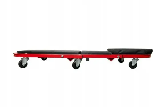 Підкатна лавка AL-FA 2-в-1 сидіння лежак універсальний автослюсарний стілець до 130кг для ремонту знизу і збоку на колесах Львів