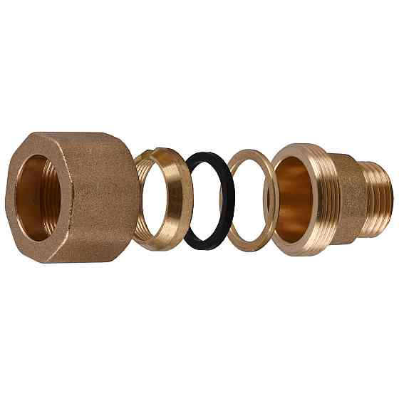 З'єднання затискне пряме для труби Ø 28 мм 3/4| Н латунний LS442S OPTIMUM Київ