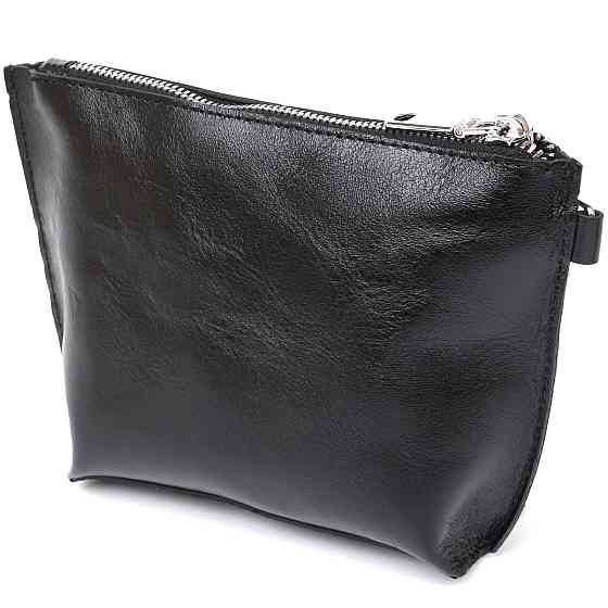 Удобная кожаная косметичка Shvigel 16409 Черный Киев