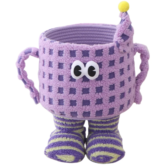 Кошик для іграшок плюшевий органайзер у дитячу кімнату м'який для речей та іграшок дитячий, фіолетовий Кам'янець-Подільський