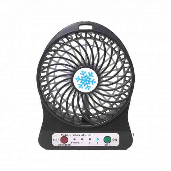 Портативний настільний вентилятор MINI FAN Portable USB XSFS-01 3288, акумуляторний, 3 швидкості, компактний білий Одеса