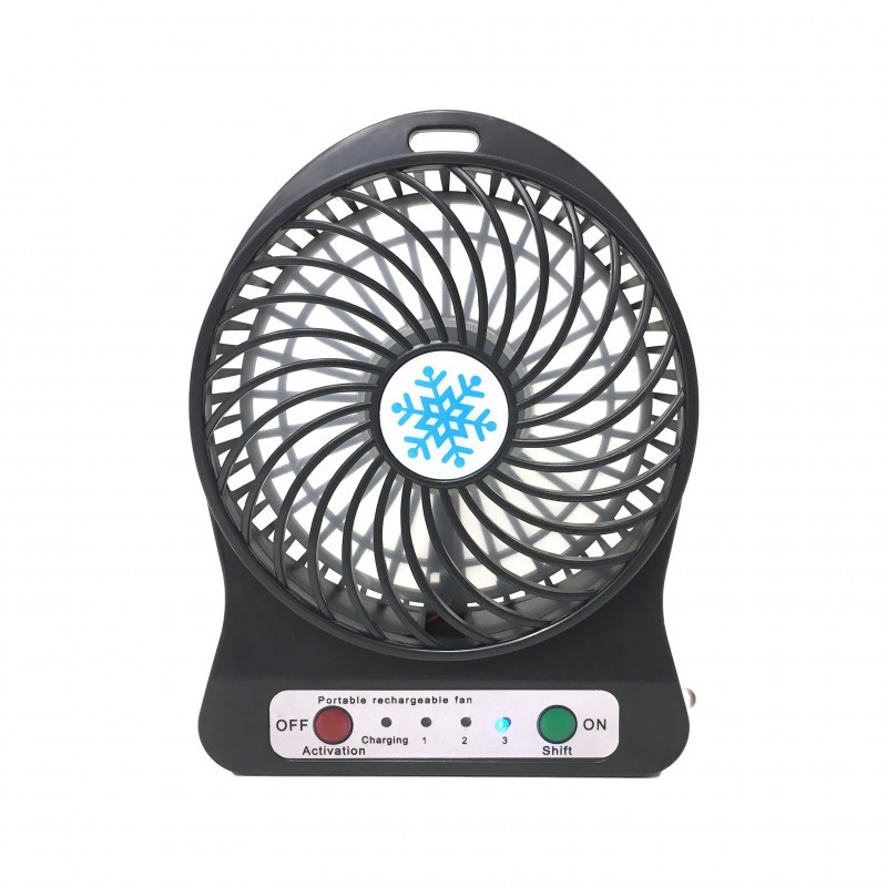 Портативний настільний вентилятор MINI FAN Portable USB XSFS-01 3288, акумуляторний, 3 швидкості, компактний білий Одеса - фото 2