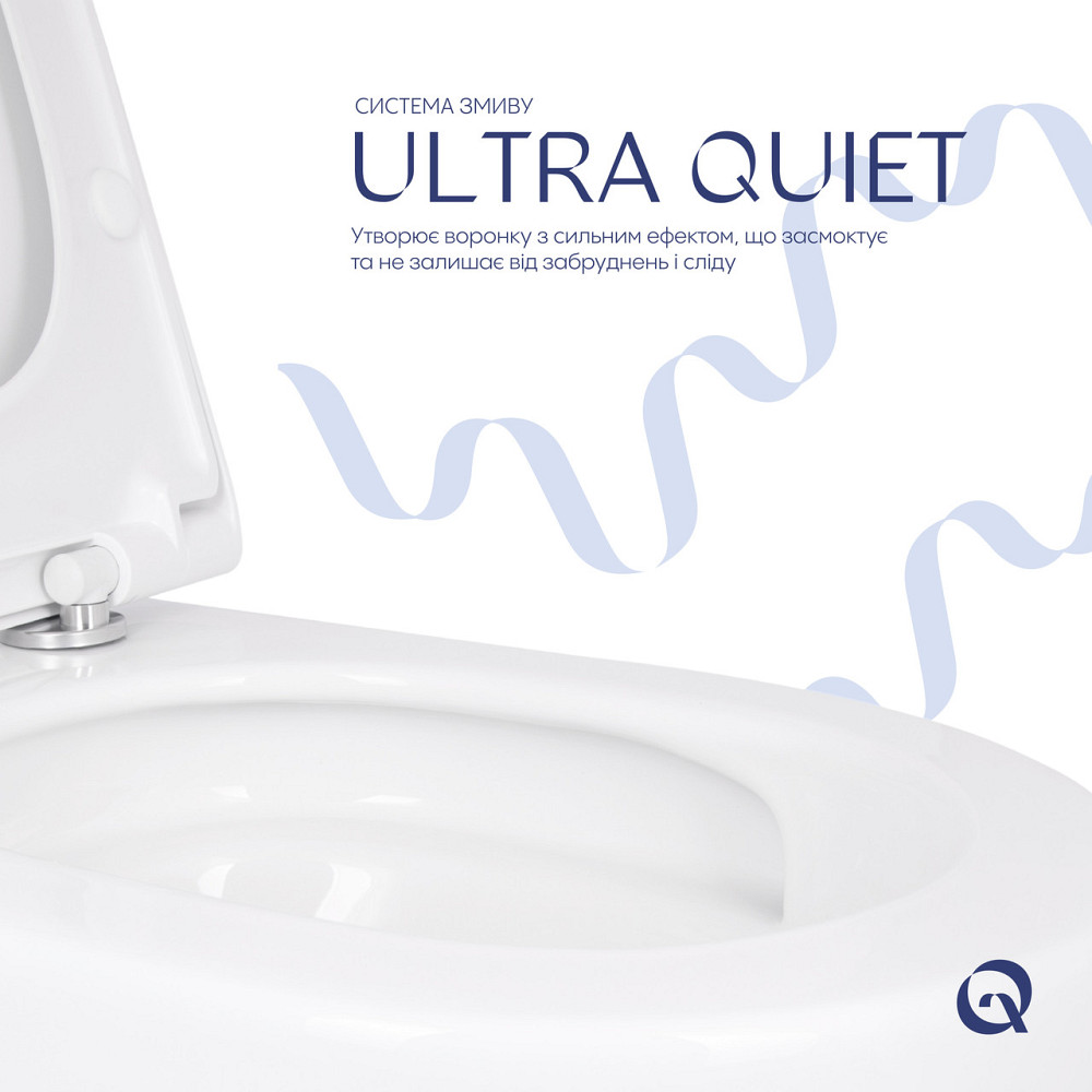 Унитаз подвесной Qtap Robin ML Ultra Quiet 490×365×325 мм, с сиденьем Soft-close MagLock, White QTROBML26W49621 Киев - изображение 5