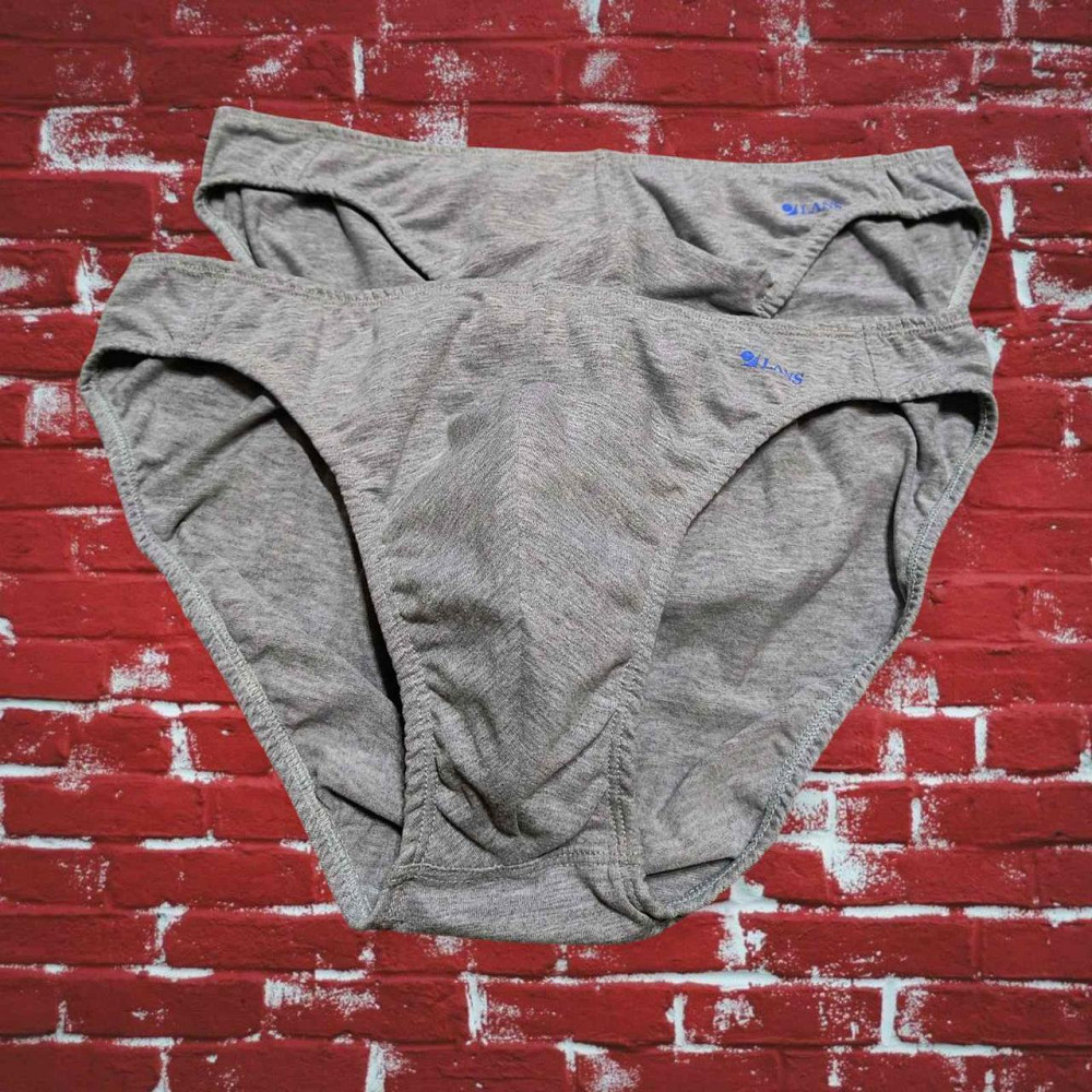 Чоловічі труси міні однотонні сірі (2шт в уп) Lans 04/005 M Київ - фото 3