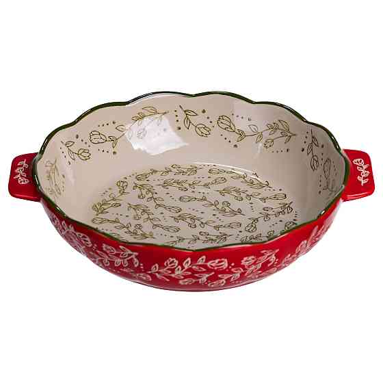 Yiwu Форма для запікання Vintage Ø25 (см) кругла з ручками Червона HM04-07 Коломия
