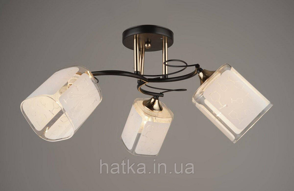 Люстра стельова Sirius B N3840/3 BK+FGD Київ - фото 1