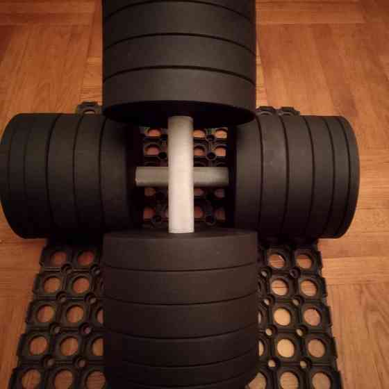 Гантелі набірні 2 по 40 кг Гантелі, гирі, штанги та диски металеві з порошковим фарбуванням Київ