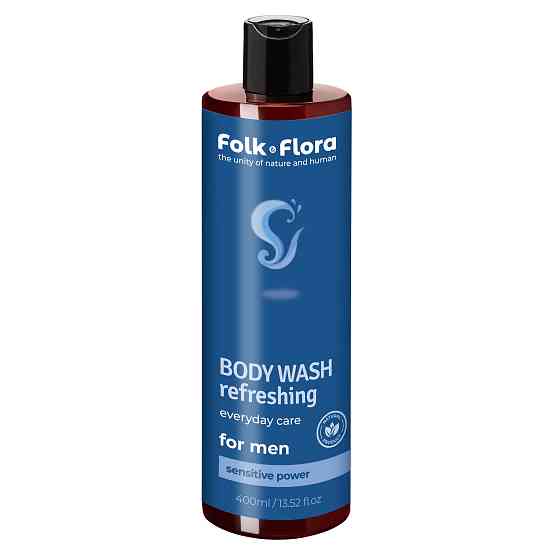 Мужской гель для душа Освежающий Folk&Flora 400 мл Киев