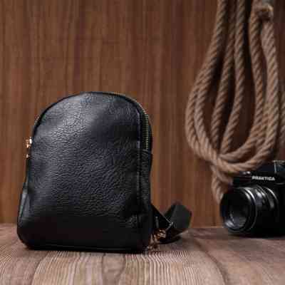 Сумка Vintage Жіноча через плече на два відділення з екошкіри Чорна (22784) Вінниця