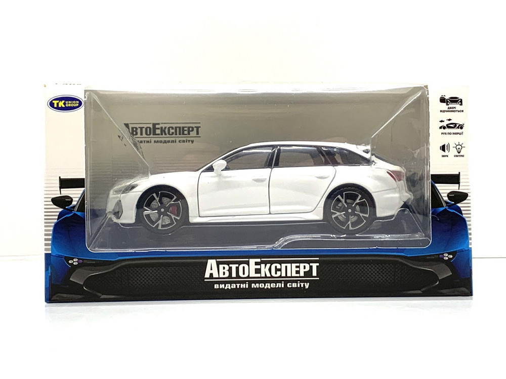 Машина TK Union Group Ауді A6 металопластик 1:32 звук світло інерція Біла (ТК-10206) Чернігів - фото 2