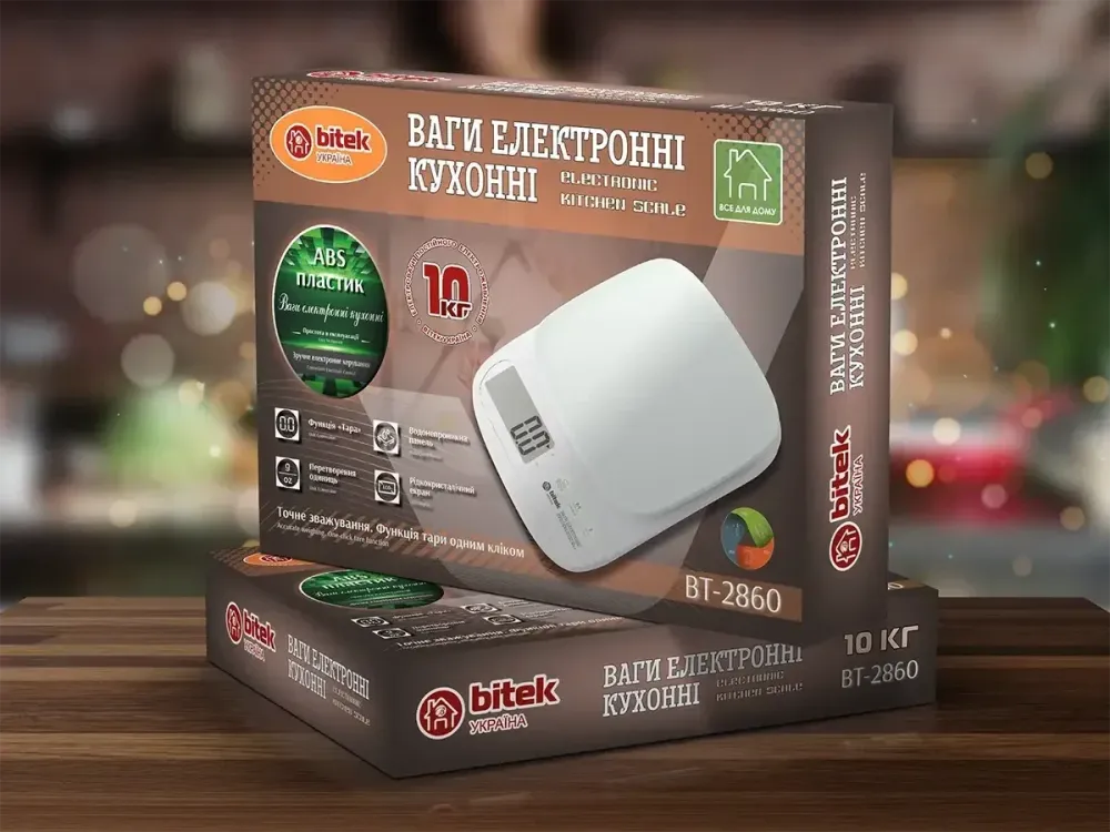Весы кухонные электронные BITEK BT-2860 до 10 кг с LCD дисплеем, точное взвешивание продуктов Одесса - изображение 1