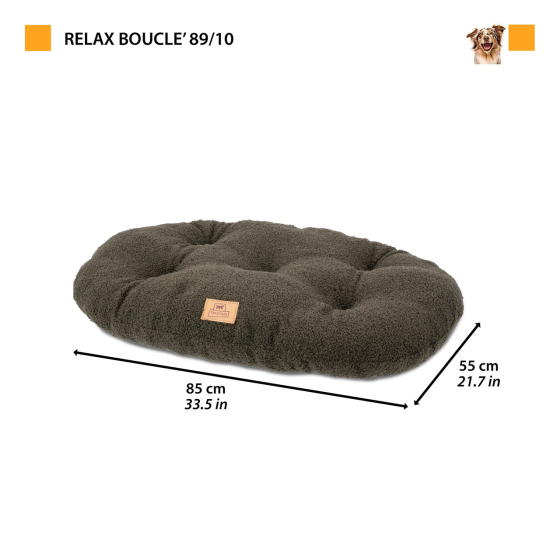 Лежак — подушка для котів і собак Ferplast Relax Boucli (Ферпласт Релакс) 85 x 55 см — 89/10, Сірий Запоріжжя