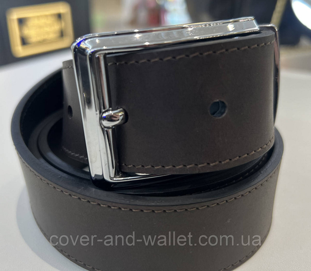 Двусторонний мужской джинсовый ремень с классической пряжкой 40 мм PS Leather Киев - изображение 3