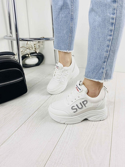 No brend Кросівки жіночі 189-5 білі (весна-літо, сітка+еко-шкіра) (3171) 37р.38р.39р. Коломыя - изображение 4