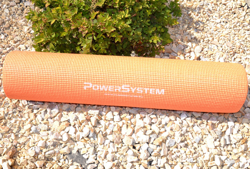 Гимнастический коврик для йоги и фитнеса Power System PS-4014 PVC Fitness-Yoga Mat Оранжевый, 173x61x0.6 см Киев - изображение 8