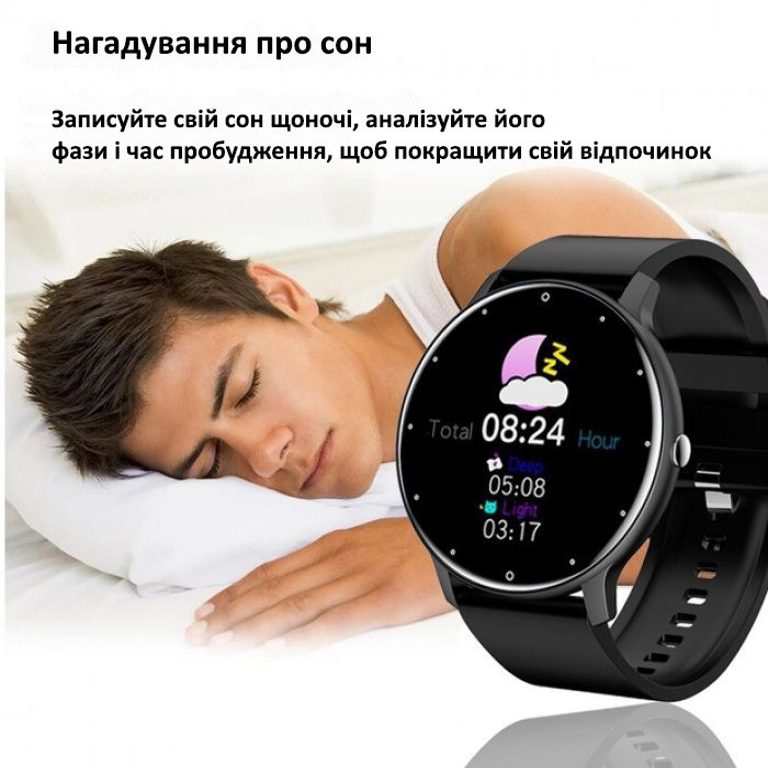 Розумний наручний годинник Smart Classic Steel Black (2 ремінці) Вінниця - фото 18
