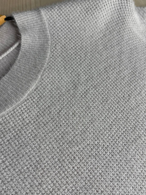 Свитер женский Fancy Matinee 7571 вафельный из ангоры оверсайз, светло-серый, one size Киев - изображение 2