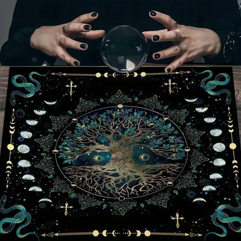 Эзотерическая скатерть «Дерево жизни и Луна» 75×75 см Киев - изображение 2