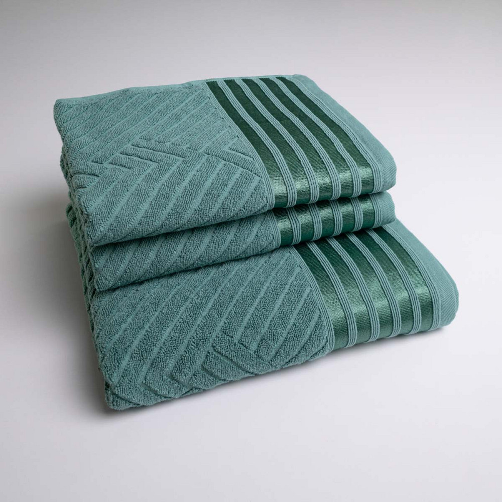 Набор махровых полотенец SOFT 3шт GM Textile 50х90см, 50х90см, 70х140см 500г/м2 (Бирюзовый) Сумы - изображение 1