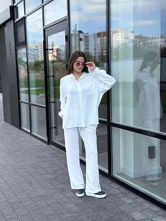 Костюм-тройка женский летний с шортами и брюками Белый XS-S Харьков