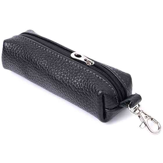 Містка ключниця унісекс з натуральної шкіри Чорна (SHVIGEL) Київ