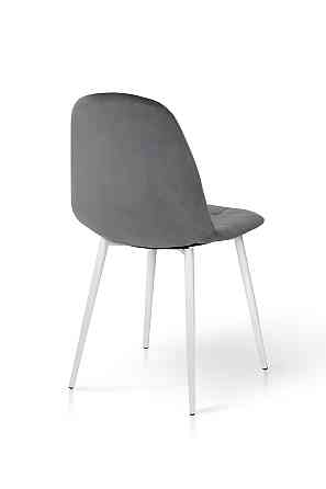 Стілець Квест, білий /велюр світло-сірий Киев