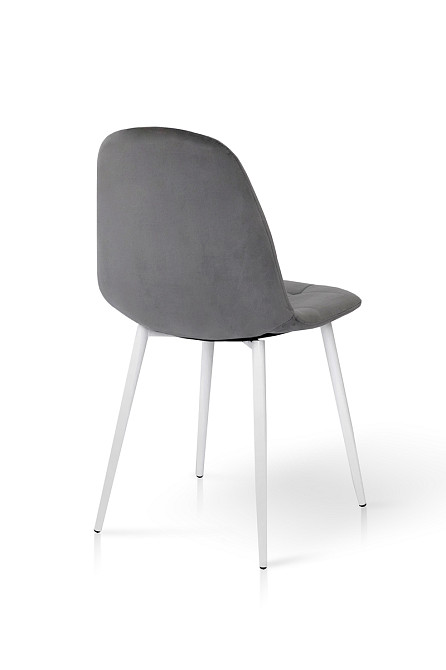 Стілець Квест, білий /велюр світло-сірий Киев - изображение 6