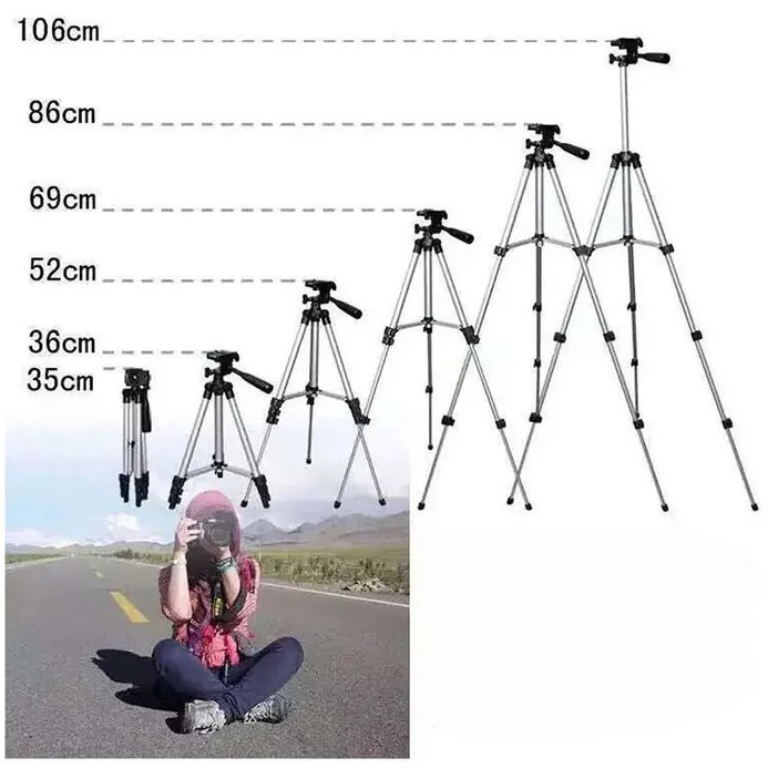 Підлоговий штатив для камери Tripod 3110 0, 35-1.02м, Портативний штатив для телефону і фотоапарата NE-80 Львів - фото 4