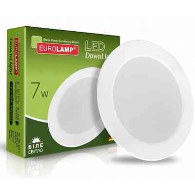 Светильник Eurolamp Downlight NEW 7W 570lm 4000K (LED-DLR-7/4(new)) Винница