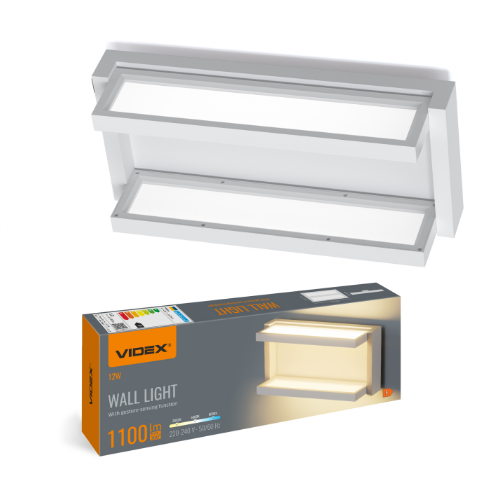 LED Світильник настінний 12W з сенсором білий VL-WL01-12CSW Videx Житомир - фото 1