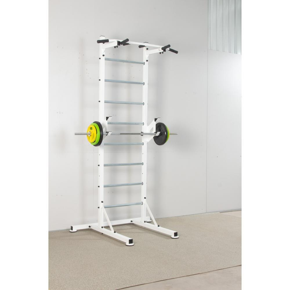 Шведская стенка передвижная Universal White Pro универсальная без креплений скамья для пресса турник брусья Каменское - изображение 9