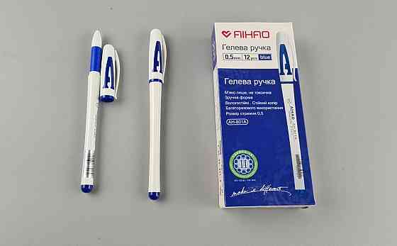 Гелева ручка синя Тм Аihao 801А (5 шт.) Харків