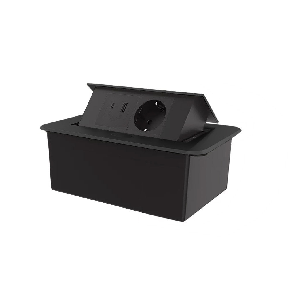 LIVOLO Меблева розетка LIVOLO чорна, вбудована у стільницю, з USB-A і USB Type-C 36 Вт, висувна Коломия - фото 4