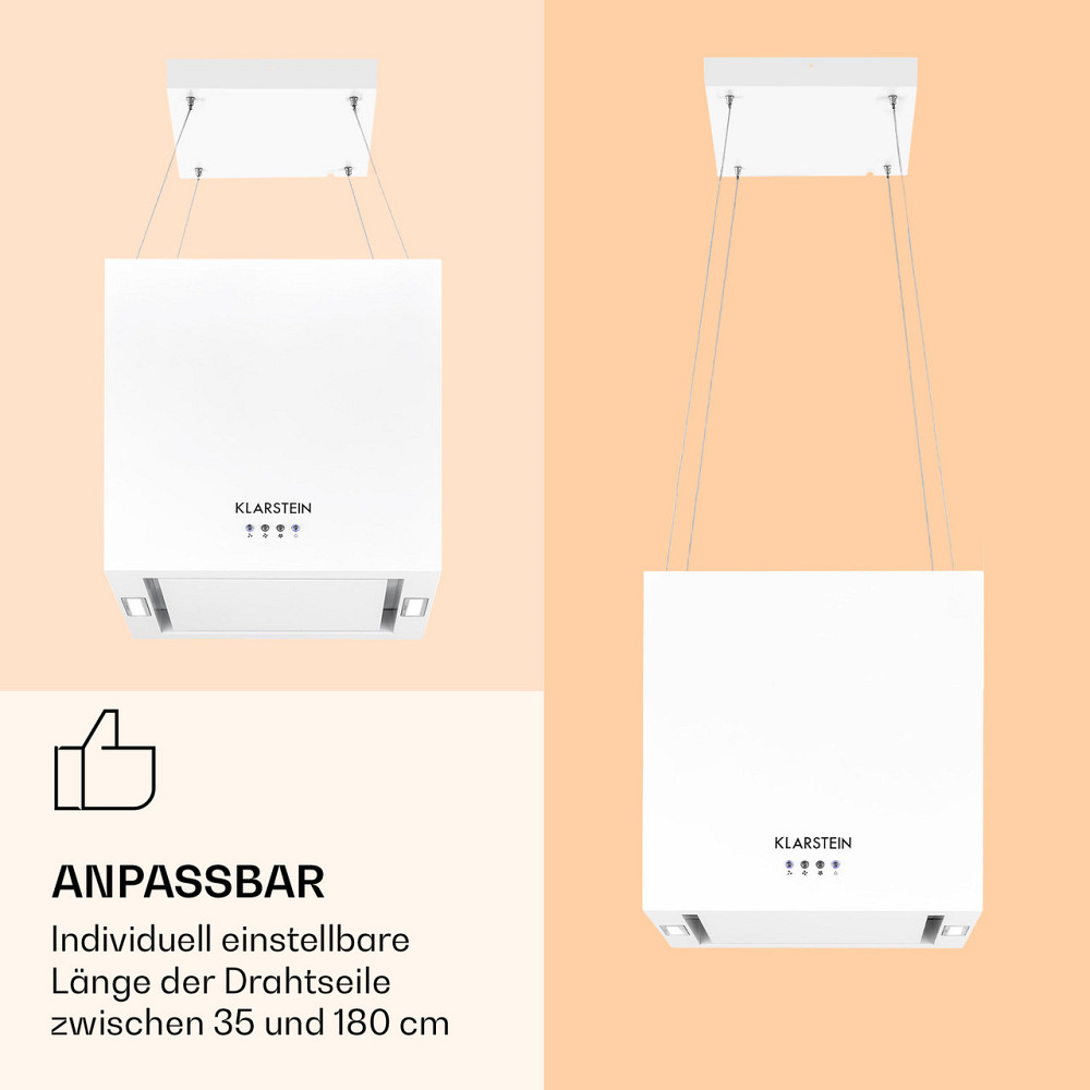 Люстра островная вытяжка 596м³/ч LED панель EEC A белая (Германия, читать описание) Ровно - изображение 5