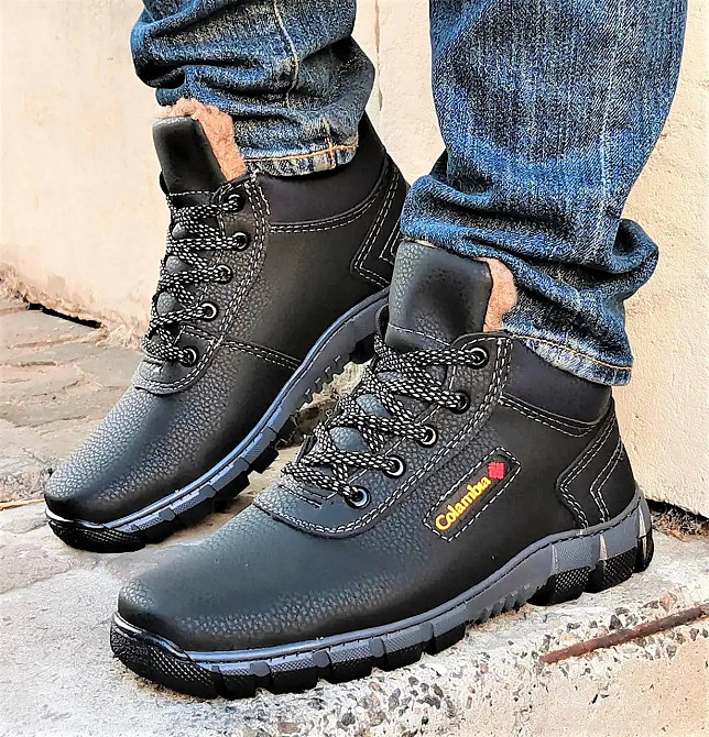 Ботинки Зимние Мужские Кроссовки на Меху Чёрные Зима (размеры: 41) Видео Обзор Днепр - изображение 8