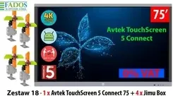 Інтерактивна дошка Avtek Zestaw 18 1 X Monitor Interaktywny Touchscreen 5 Connect 75, 4 Jimu Box 0% Edu Київ - фото 1