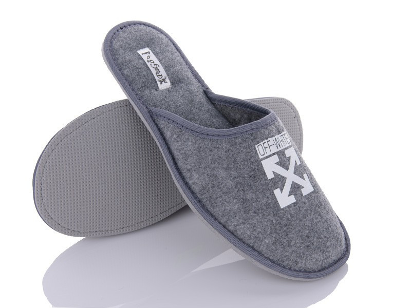 Тапочки чоловічі кімнатні тихий хід Повсть сірий PaGo "OfWhite", тапки домашні Одеса - фото 2